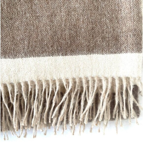 ARTZNL 100% Baby Alpaca ECO Throw Undyed Blanket Large Brown All Season Luxury - Picture 7 of 12